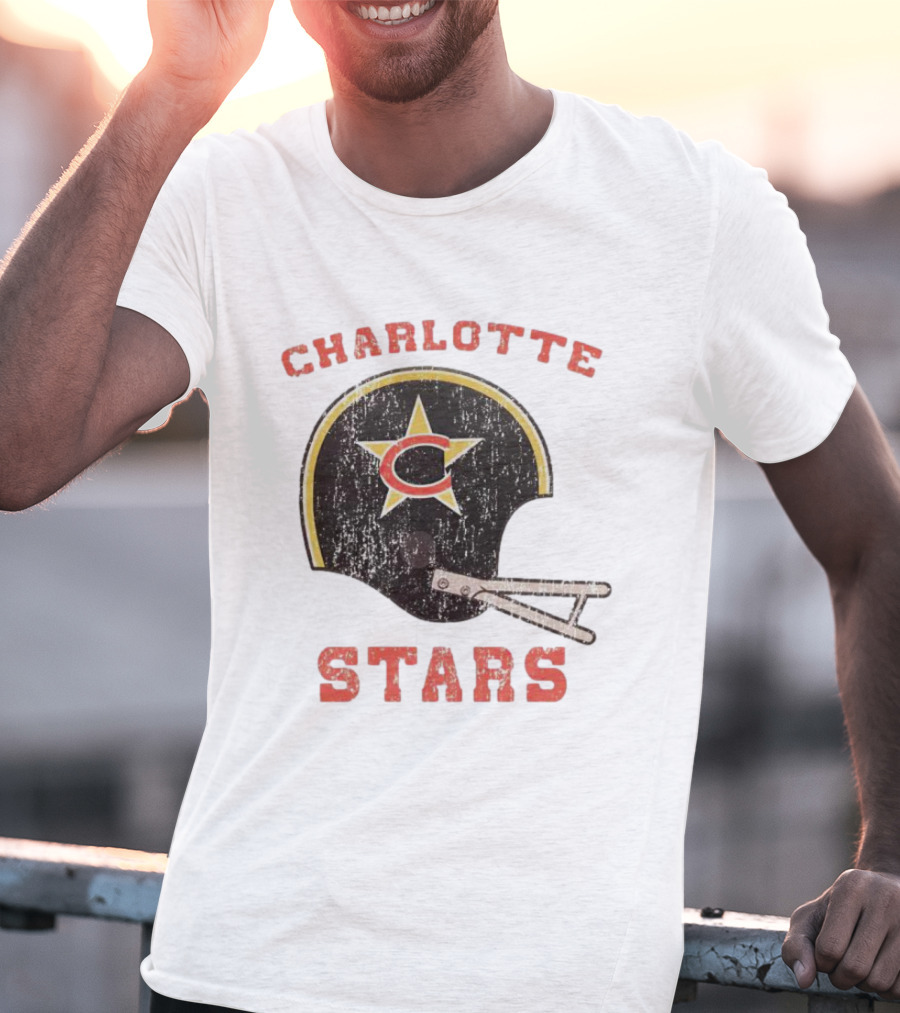 Charlotte Stars Football Helmet T-Shirt