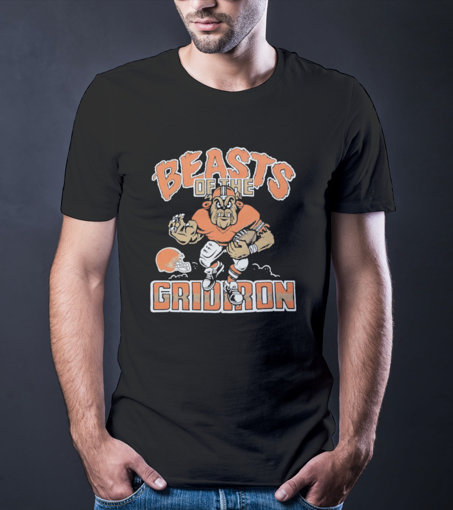 Cleveland Browns Beasts Of The Gridiron Football Bulldog T-Shirt