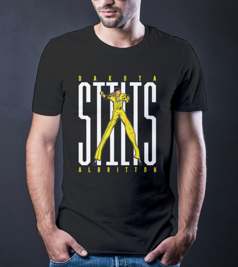 Dakota Stilts Albritton Player In Yellow Uniform Iconic Pose T-Shirt