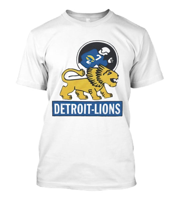 Detroit Lions 1952 Vintage Inspired Graphic With Classic Lion Emblem T-Shirt