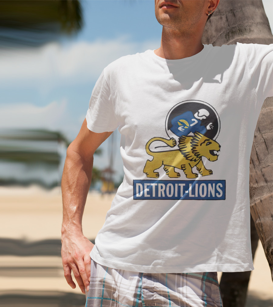 Detroit Lions 1952 Vintage Inspired Graphic With Classic Lion Emblem T-Shirt