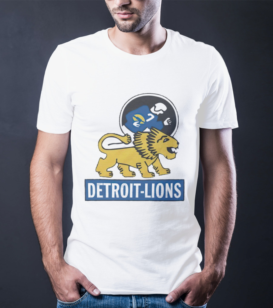 Detroit Lions 1952 Vintage Inspired Graphic With Classic Lion Emblem T-Shirt