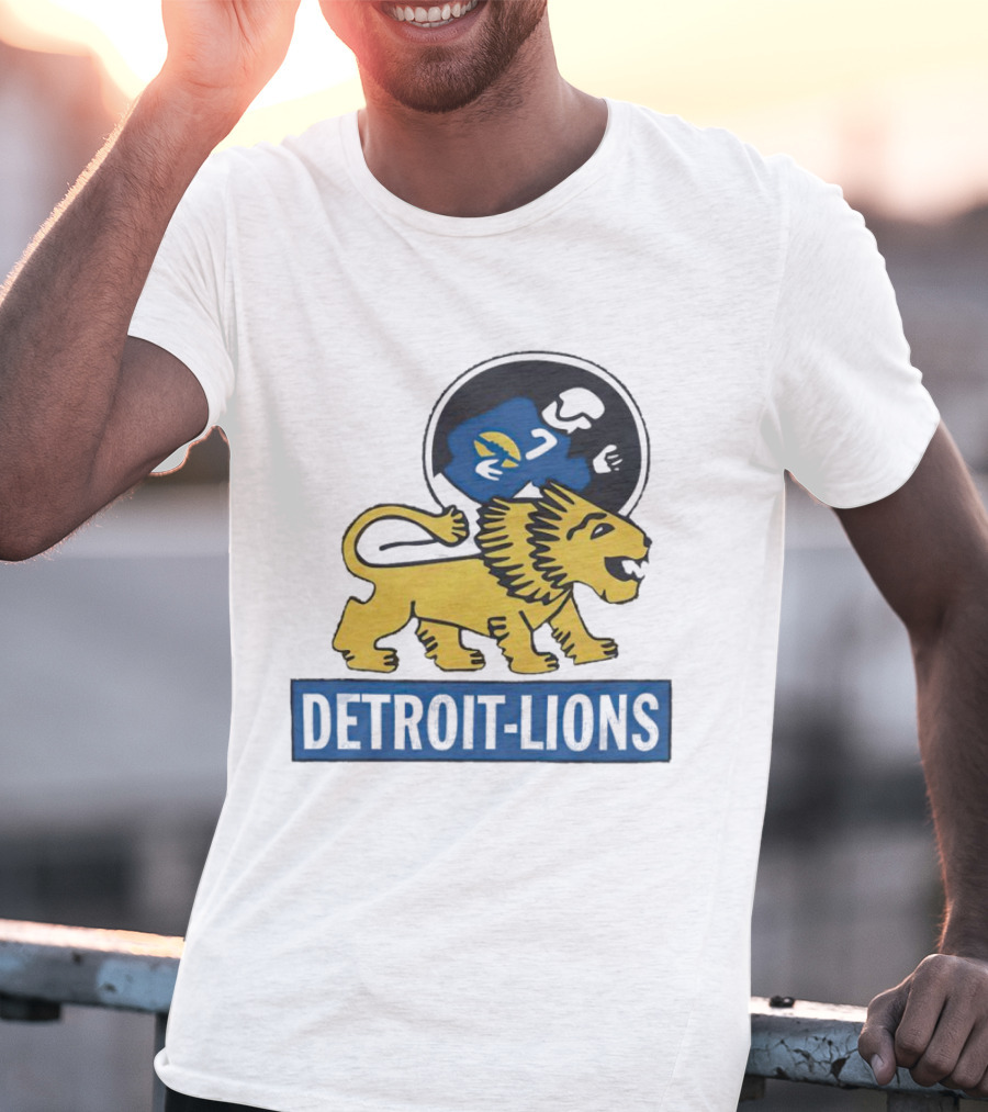 Detroit Lions 1952 Vintage Inspired Graphic With Classic Lion Emblem T-Shirt