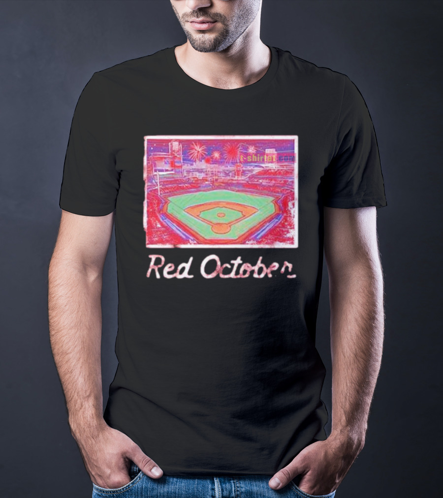 Red October Philadelphia Phillies Stadium Fireworks T-Shirt