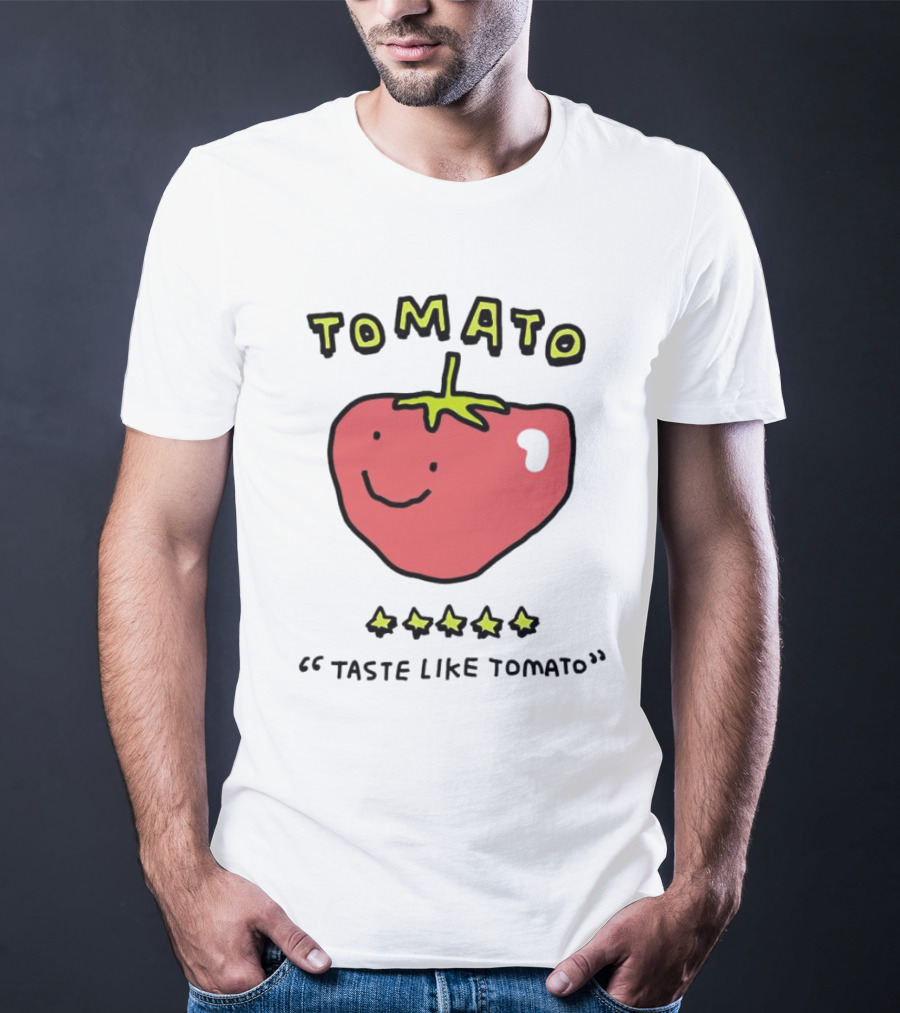 TOMATO Taste Like Tomato Five-Star Smiling Tomato Face T-Shirt