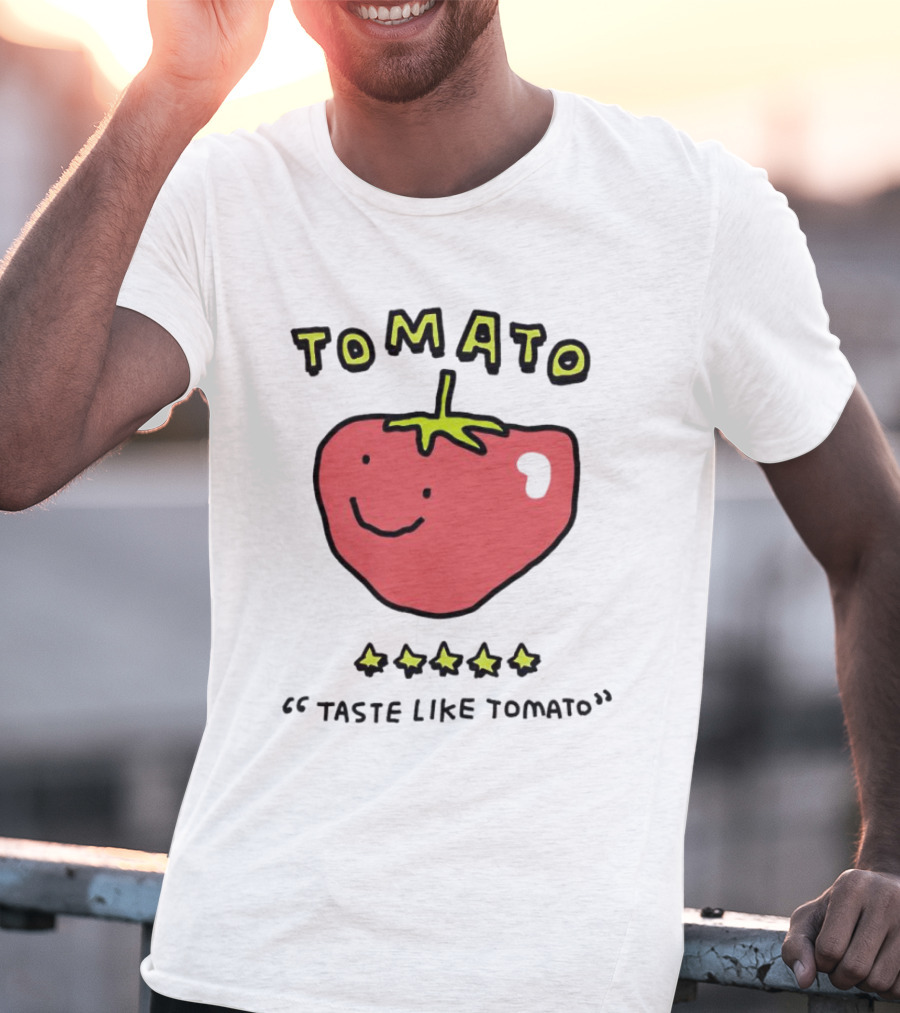 TOMATO Taste Like Tomato Five-Star Smiling Tomato Face T-Shirt