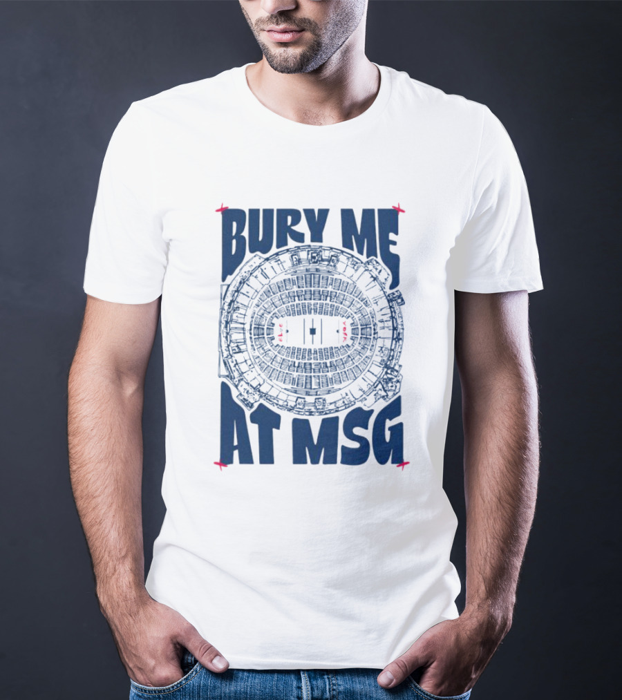 Bury Me At MSG Stadium Blueprint T-Shirt