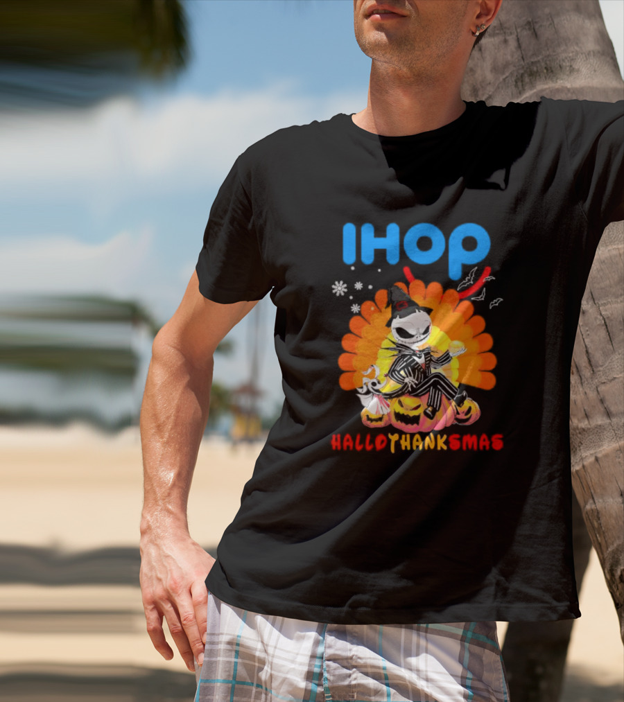 IHOP Jack Skellington HalloThanksMas Halloween T-Shirt
