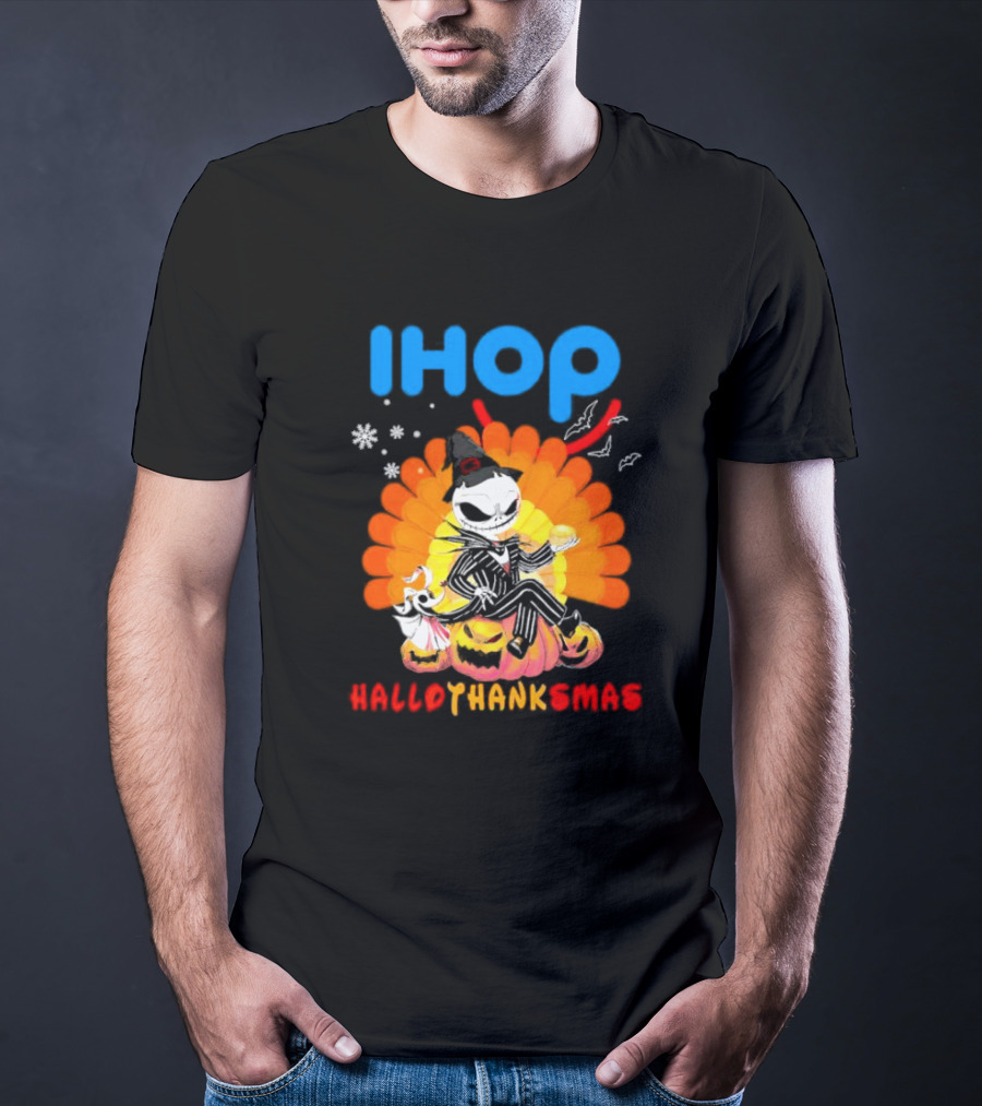 IHOP Jack Skellington HalloThanksMas Halloween T-Shirt