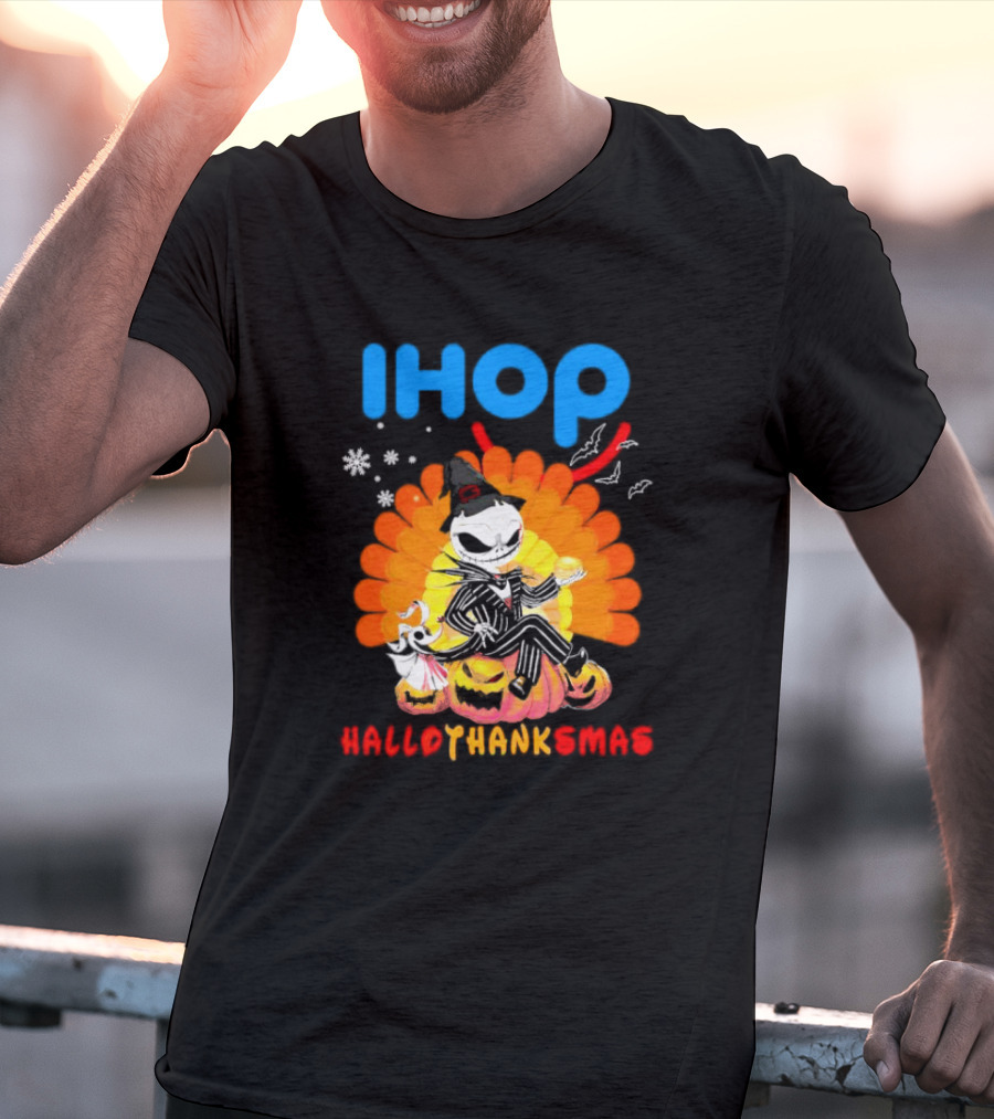 IHOP Jack Skellington HalloThanksMas Halloween T-Shirt