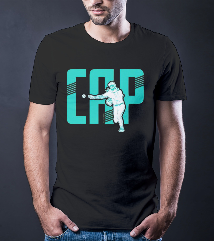 Seattle Mariners Cap Pitching Player T-Shirt