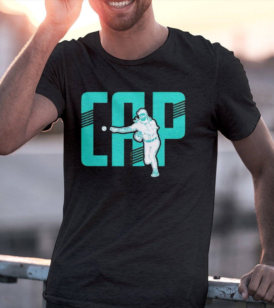 Seattle Mariners Cap Pitching Player T-Shirt