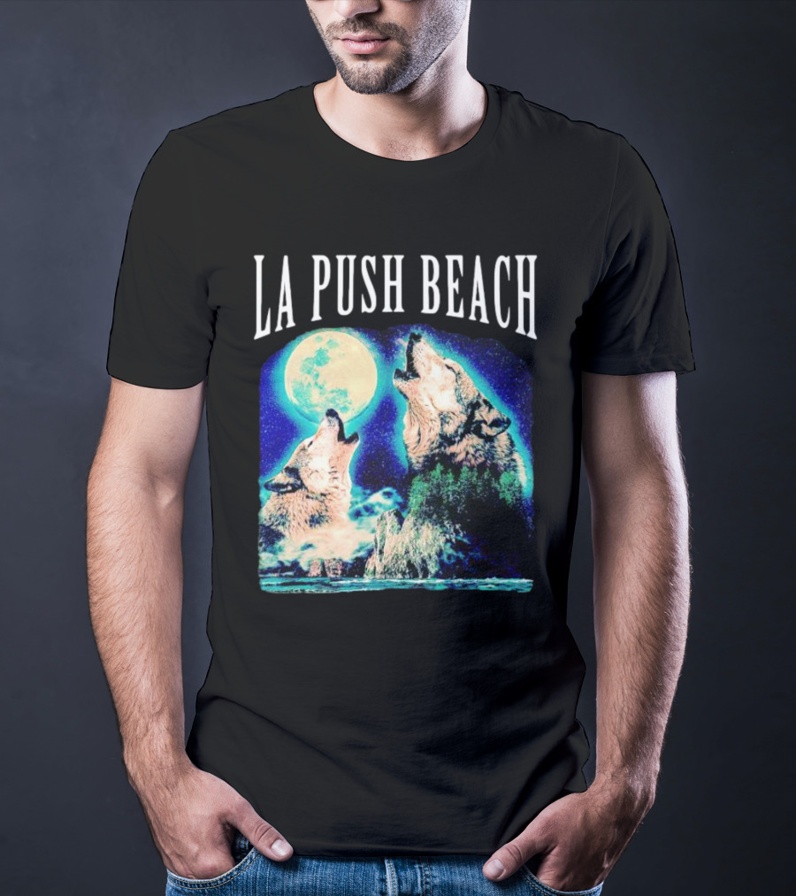La Push Beach Wolves Howling At Full Moon T-Shirt
