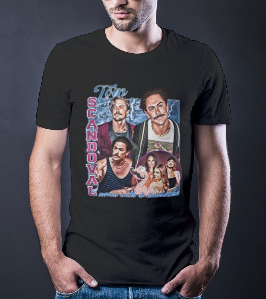 Tom Sandoval Scandoval Worm With A Mustache 90s T-Shirt