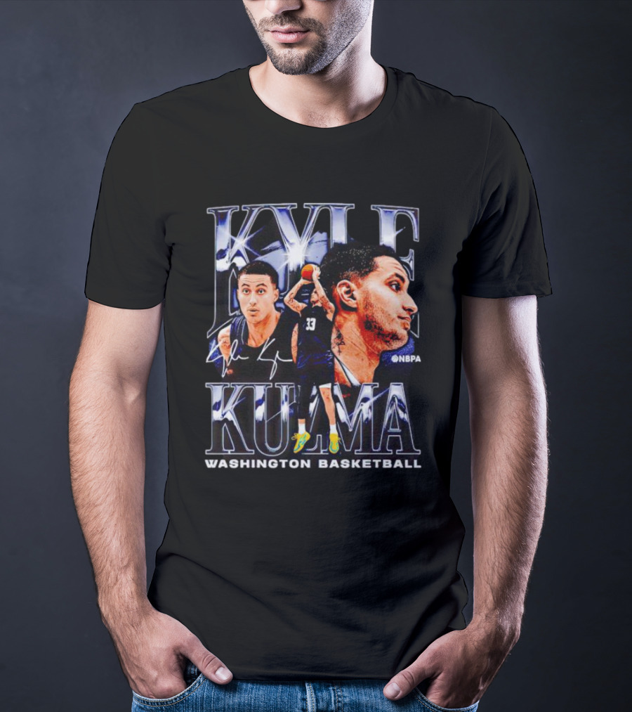 Kyle Kuzma NBPA Washington Basketball Collage Signature T-Shirt