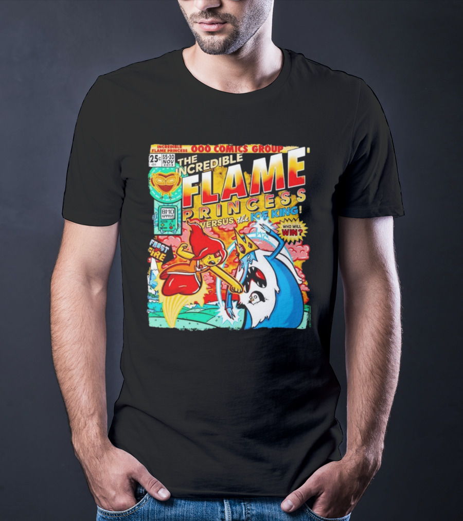 The Incredible Flame Princess Versus The Ice King Adventure Time 000 Comics Group T-Shirt