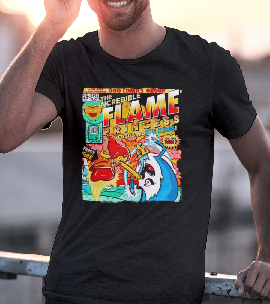 The Incredible Flame Princess Versus The Ice King Adventure Time 000 Comics Group T-Shirt
