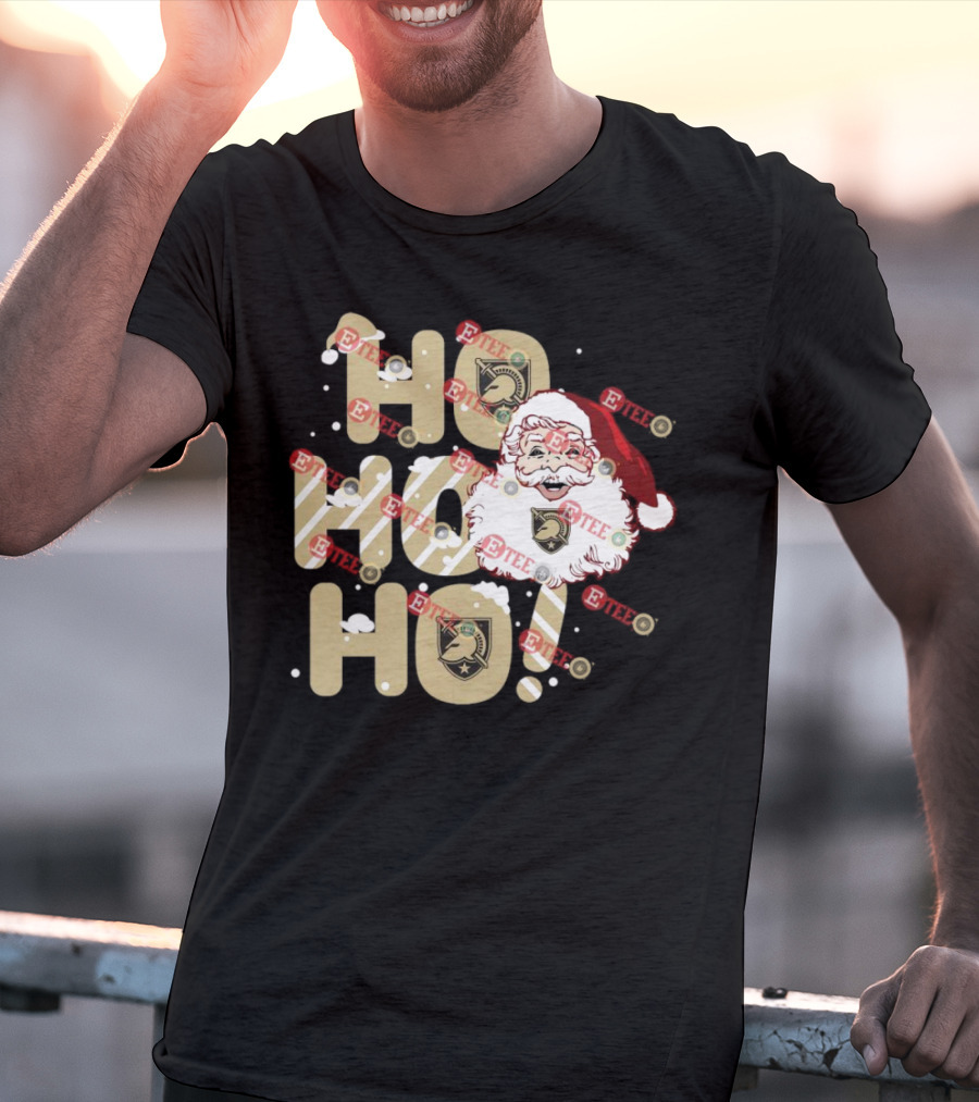 Army Black Knights Santa Claus Ho Ho Ho Christmas Holiday Cheer T-Shirt