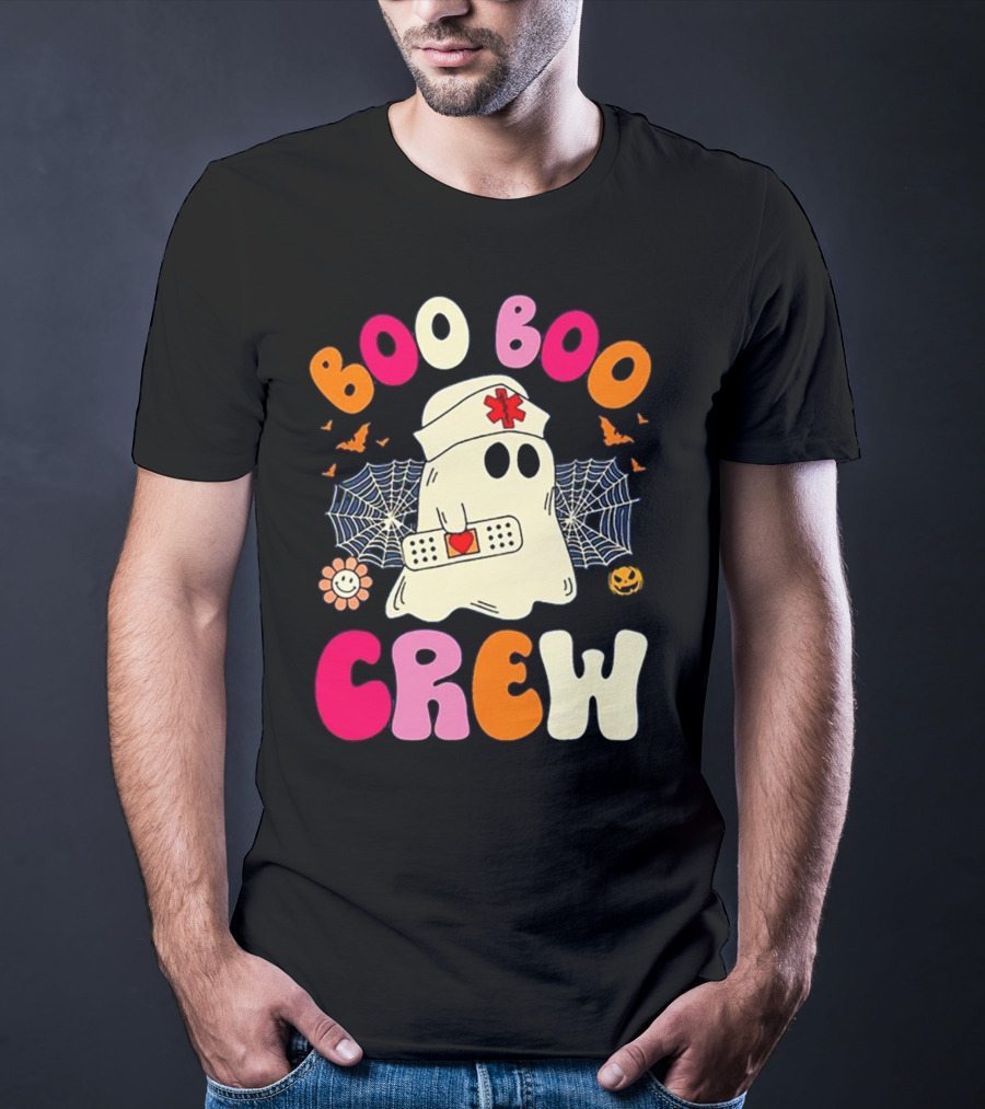 Groovy Boo Boo Crew Funny Nurse Ghost Halloween T-Shirt
