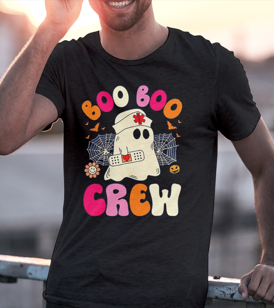 Groovy Boo Boo Crew Funny Nurse Ghost Halloween T-Shirt