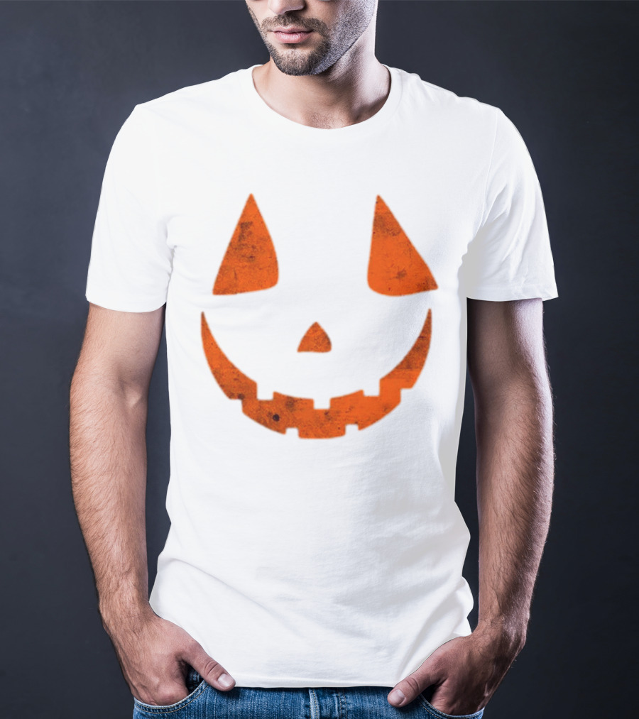 Halloween Spooky Pumpkin Face Scary Jack O Lantern T-Shirt