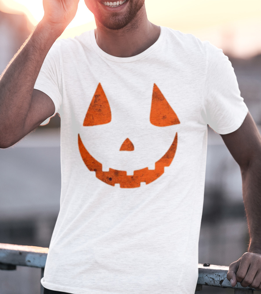 Halloween Spooky Pumpkin Face Scary Jack O Lantern T-Shirt