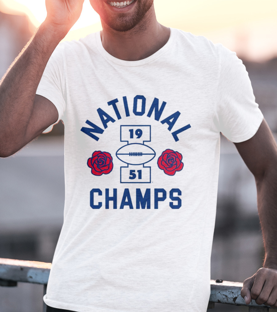 Illinois National Champs 1951 Roses Football T-Shirt