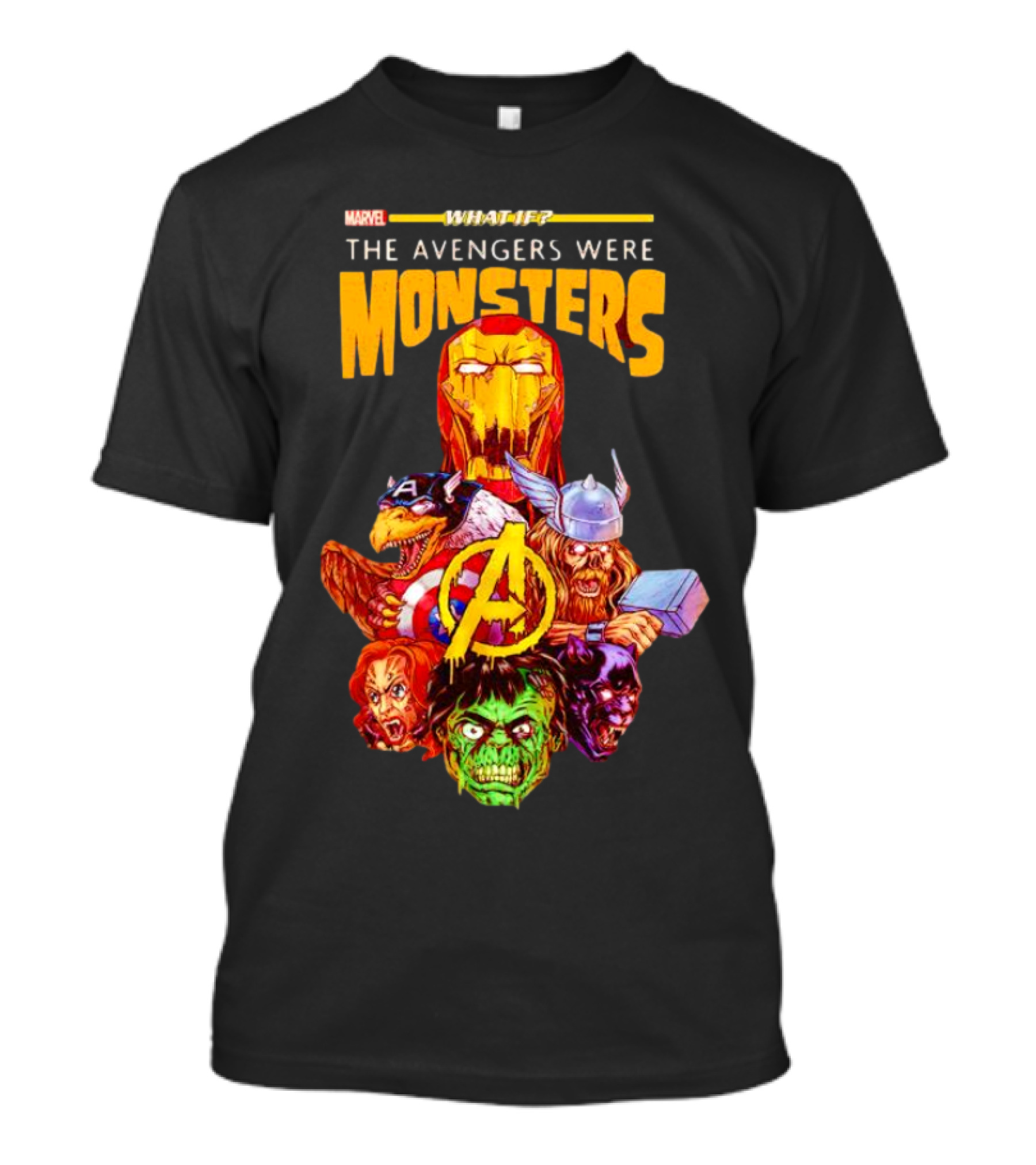 Marvel What If The Avengers Were Monsters Iron Man Captain America Thor Hulk T-Shirt