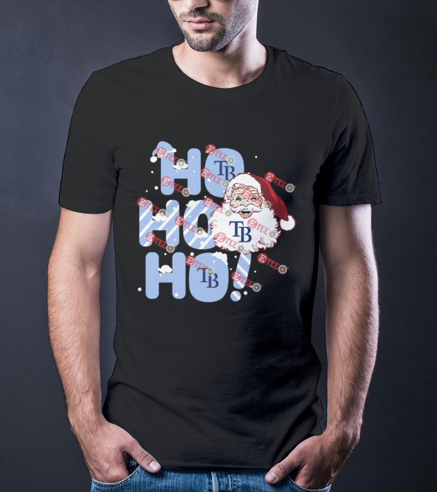 Tampa Bay Rays Santa Claus Ho Ho Ho TB Christmas Holiday T-Shirt
