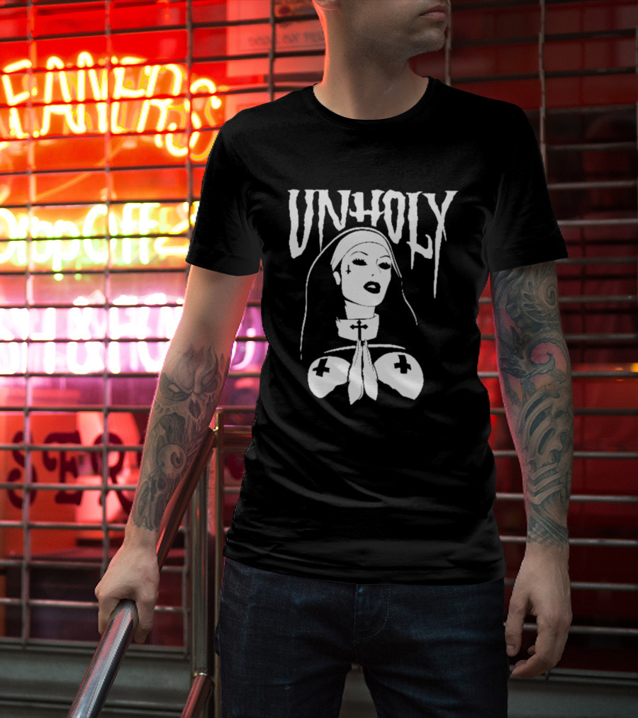 UNHOLY Nun Gothic Iconography T-Shirt