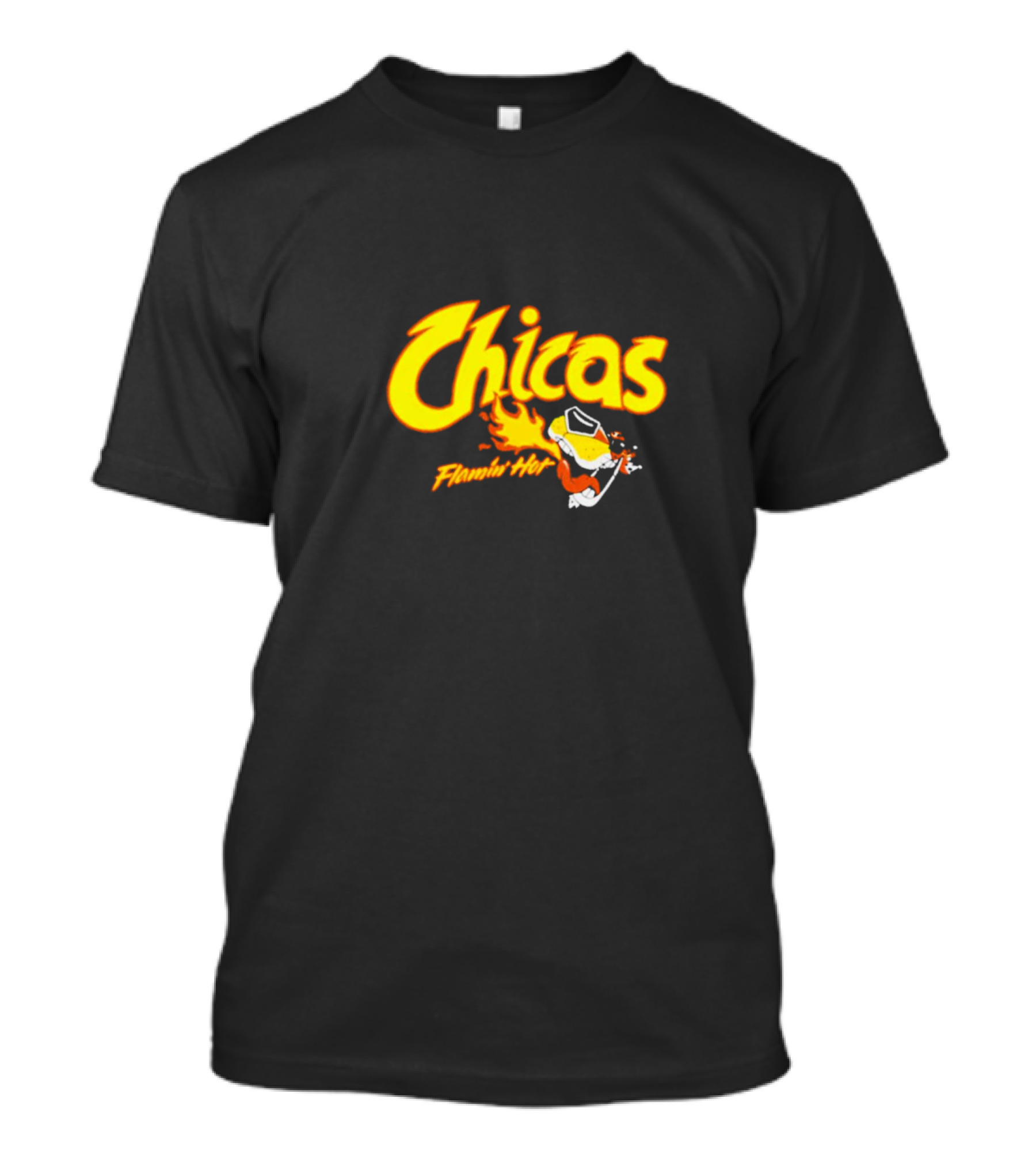 Chicas Flamin’ Hot Cheetos Cartoon Flame T-Shirt