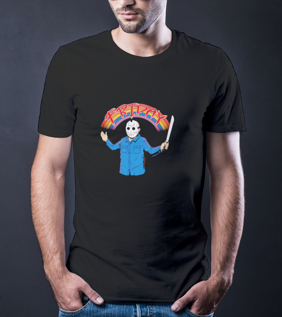 Jason Voorhees Friday Rainbow Halloween Horror T-Shirt