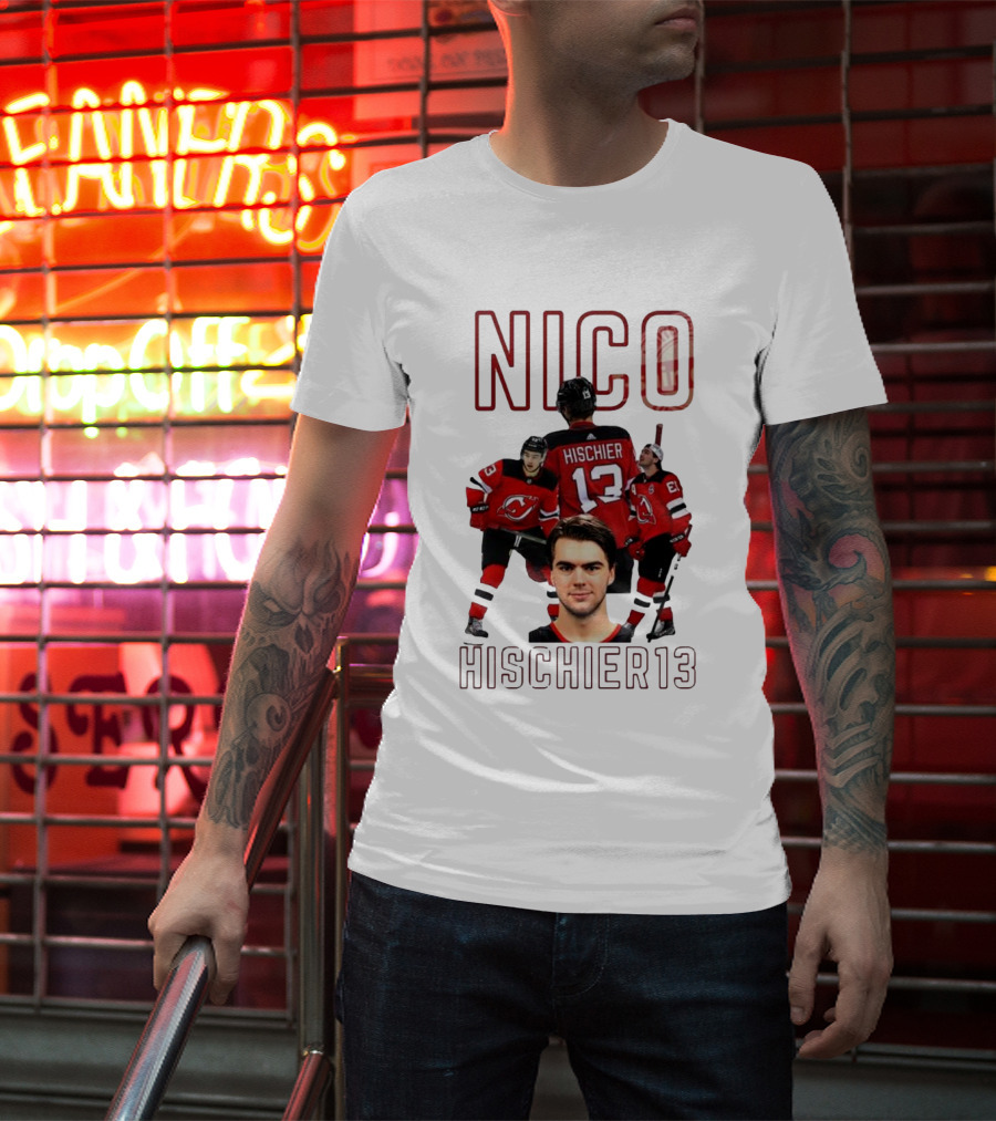 Nico Hischier 13 New Jersey Devils Hockey T-Shirt