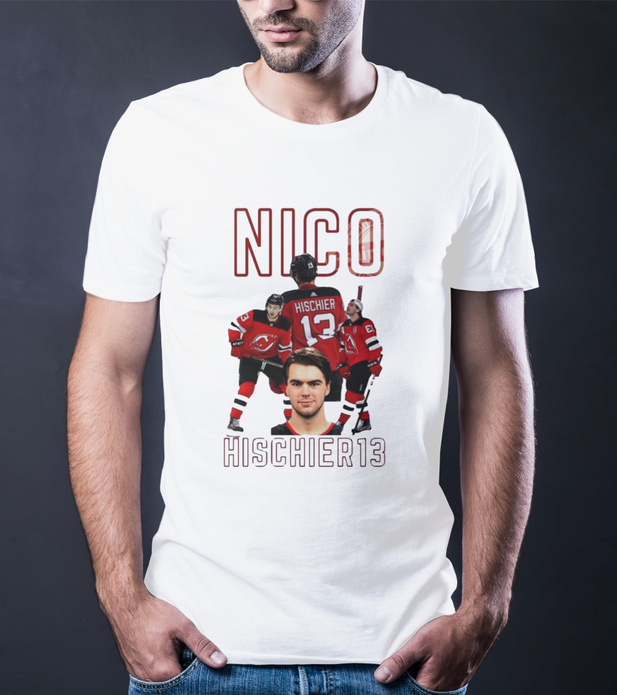 Nico Hischier 13 New Jersey Devils Hockey T-Shirt