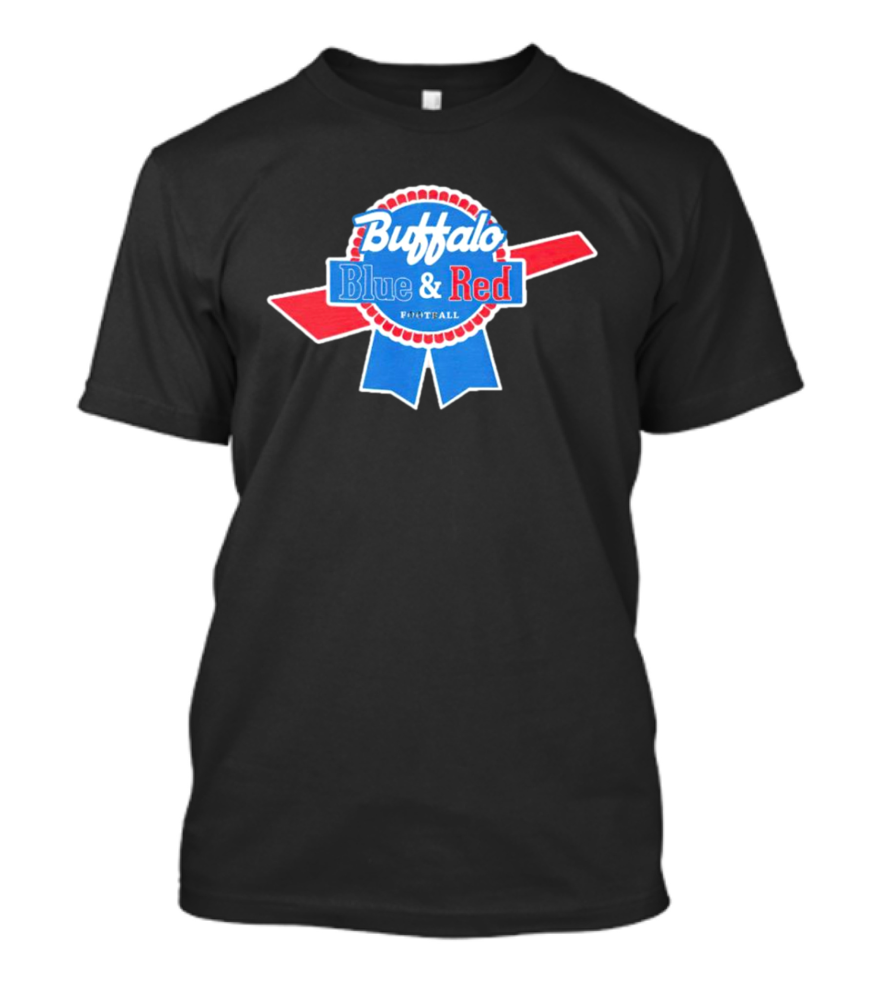 Buffalo Blue And Red Football Logo Emblem T-Shirt