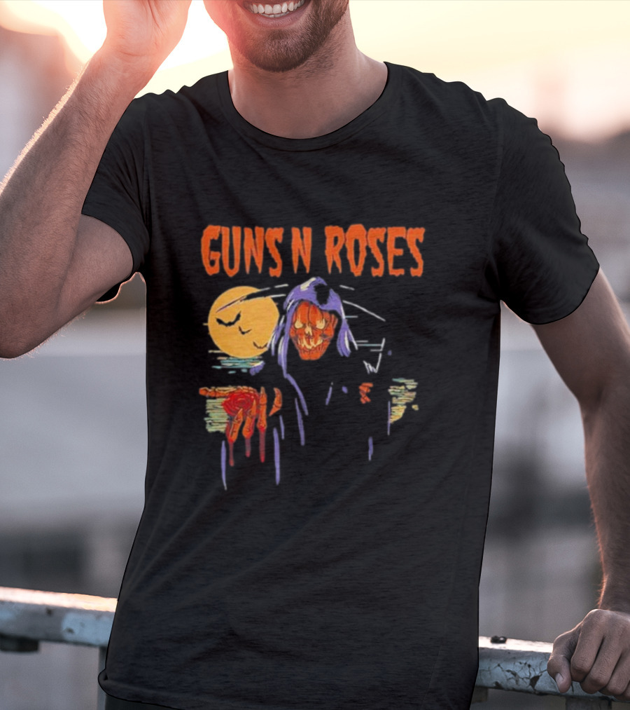 Guns N Roses Reaper Rose Halloween T-Shirt