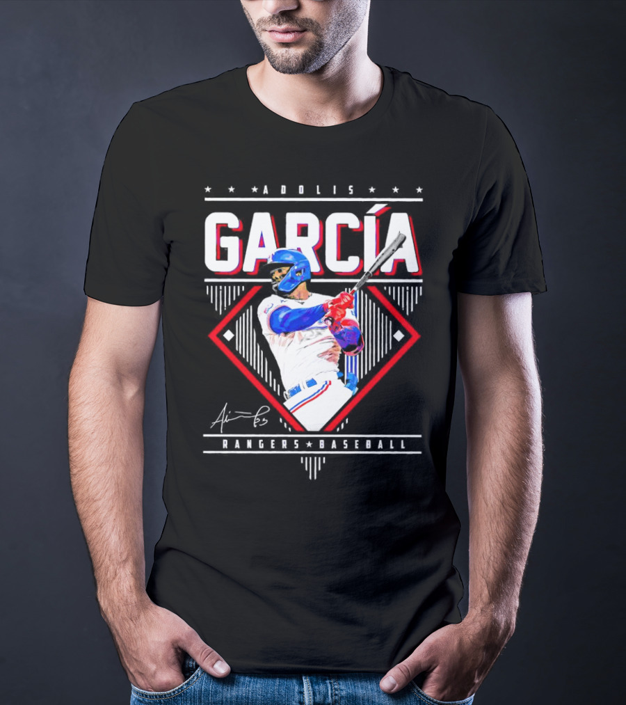 Adolis García Rangers Baseball Signature T-Shirt