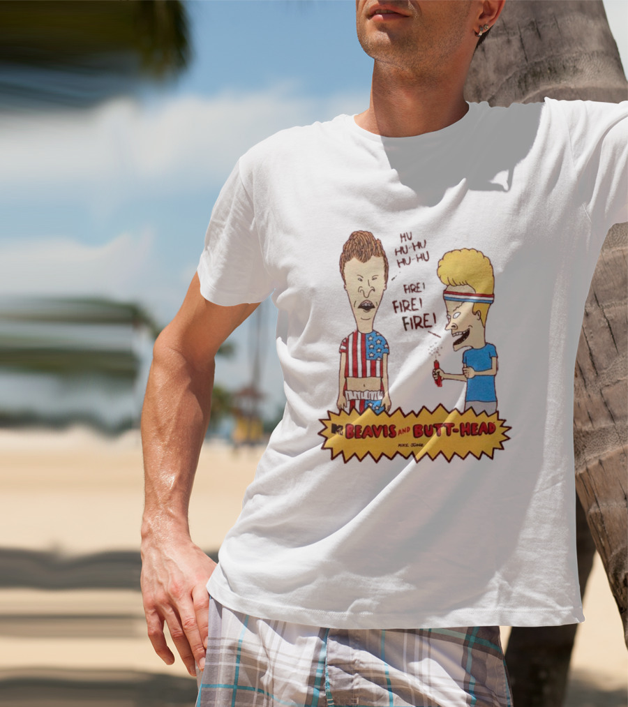 MTV Beavis And Butt-Head Fireworks Fire Fire T-Shirt