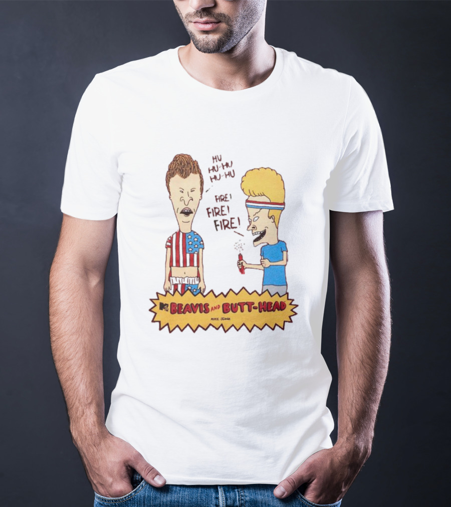 MTV Beavis And Butt-Head Fireworks Fire Fire T-Shirt