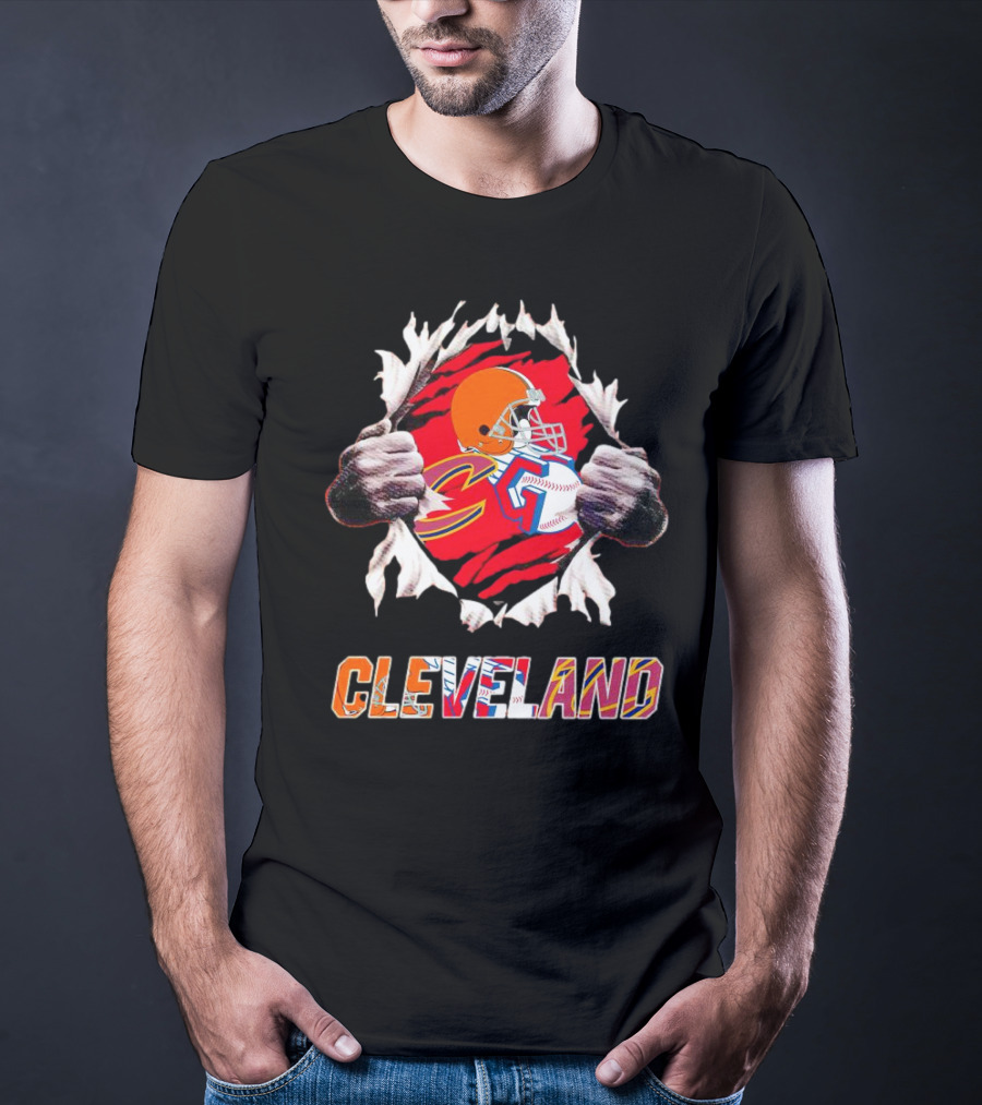 Cleveland Browns Cavaliers Guardians Sports Passion T-Shirt