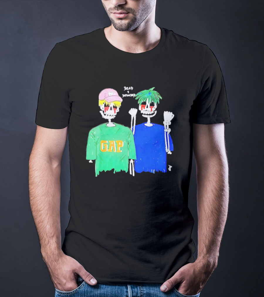Dead And Detached Peep And Tracy Skeletons Wearing GAP T-Shirt