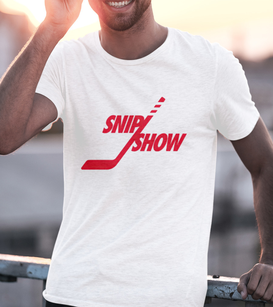 Detroit Red Wings Snip Show Hockey Stick T-Shirt