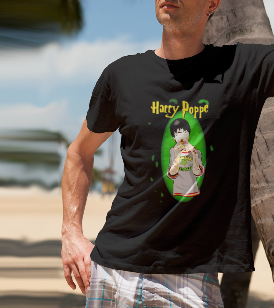 Harry Poppe Marijuana Dude With Tattoo Sleeves Smoking Weed T-Shirt