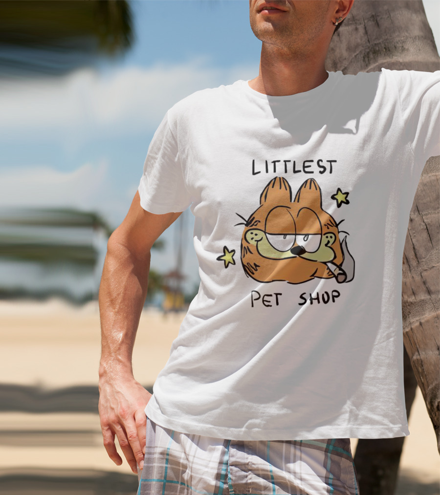 Littlest Pet Shop Garfield With Stars And Cigarette T-Shirt