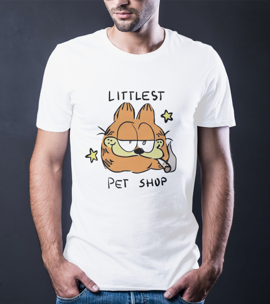 Littlest Pet Shop Garfield With Stars And Cigarette T-Shirt