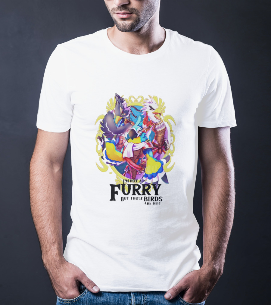 I’m Not A Furry But Those Birds Are Hot Fantasy Creature Collage T-Shirt