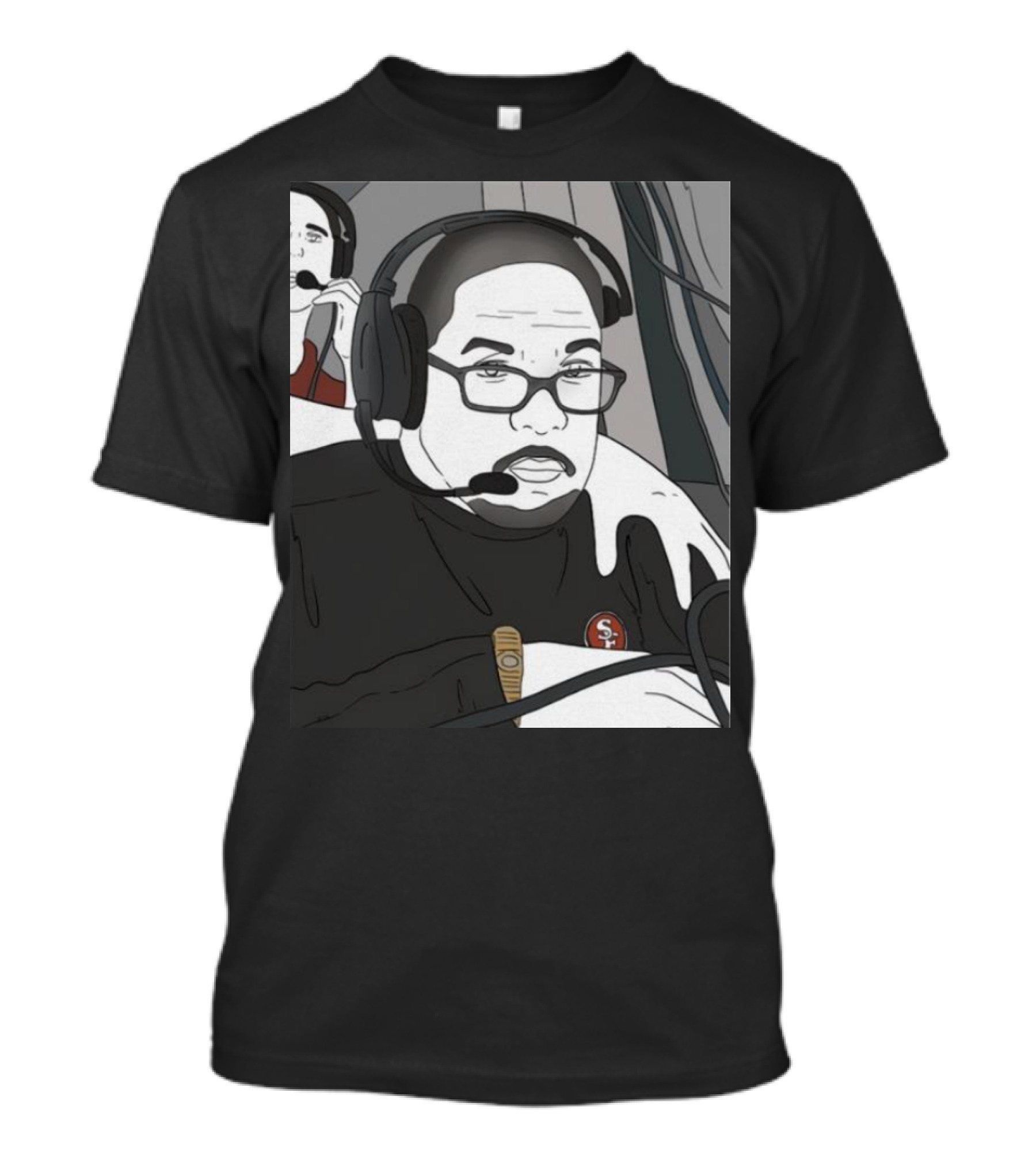 Coach Steve Wilks San Francisco 49ers Headset T-Shirt