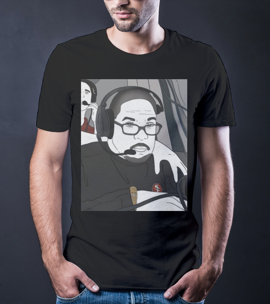 Coach Steve Wilks San Francisco 49ers Headset T-Shirt