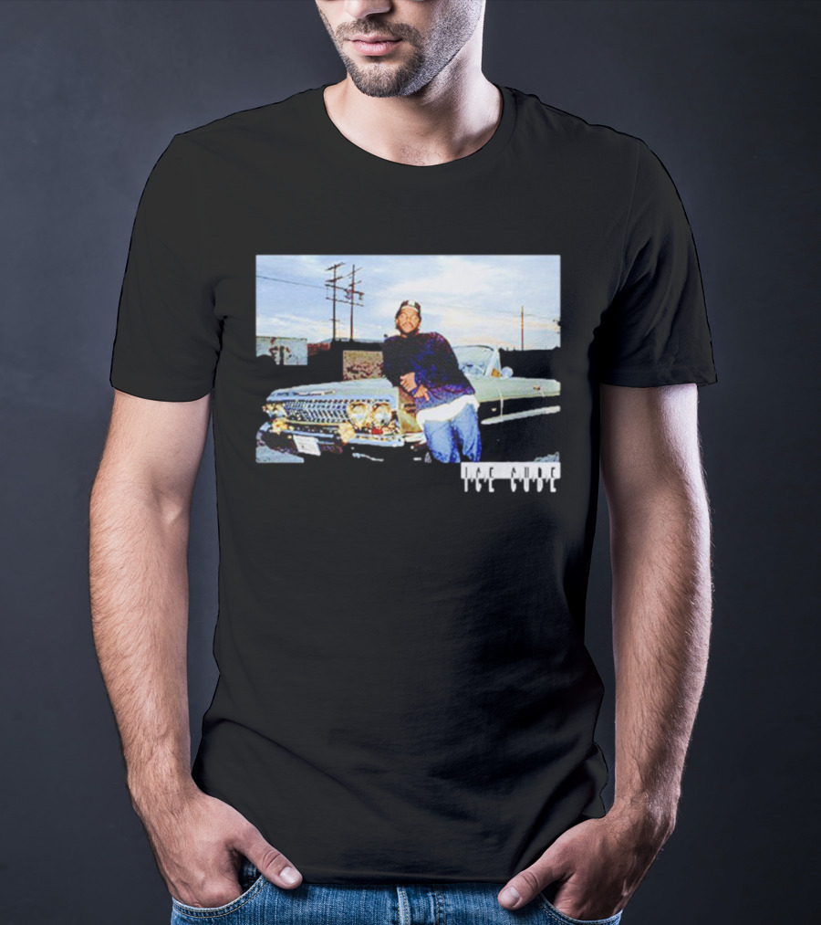 Ice Cube Leaning On Chevy Impala Lowrider T-Shirt