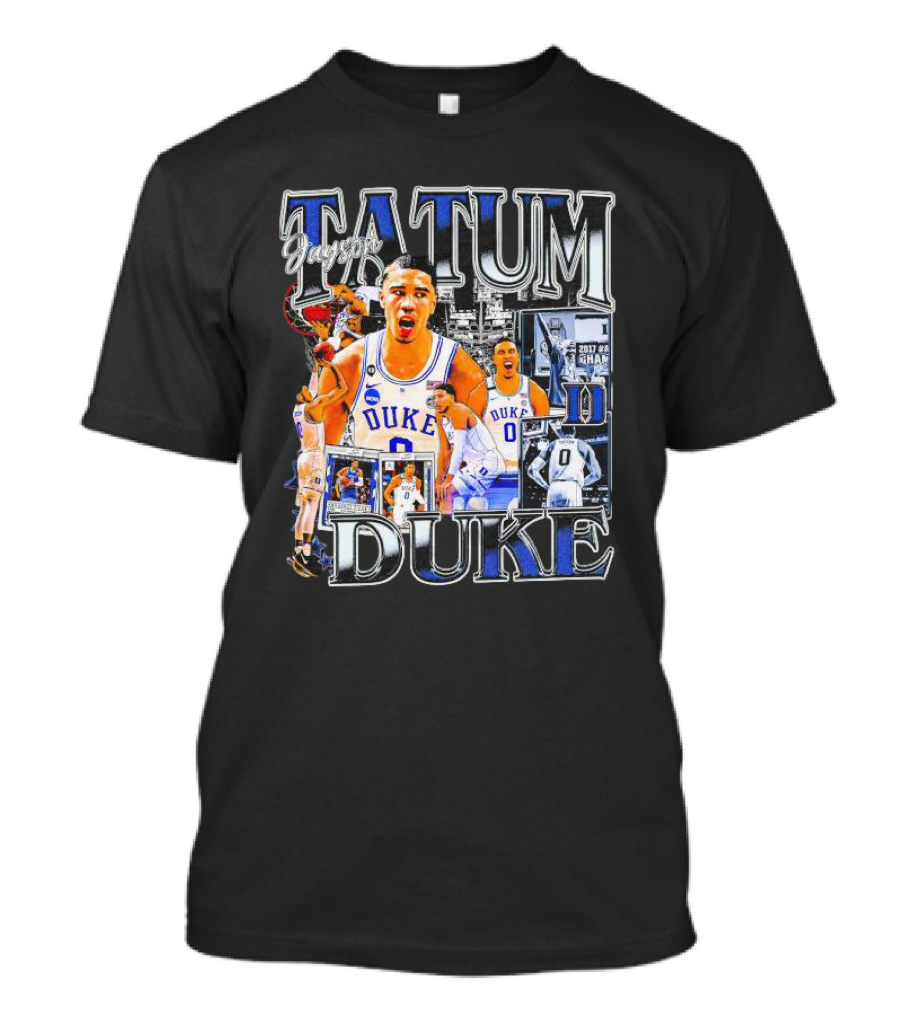 Jayson Tatum Duke Blue Devils Basketball Collage T-Shirt